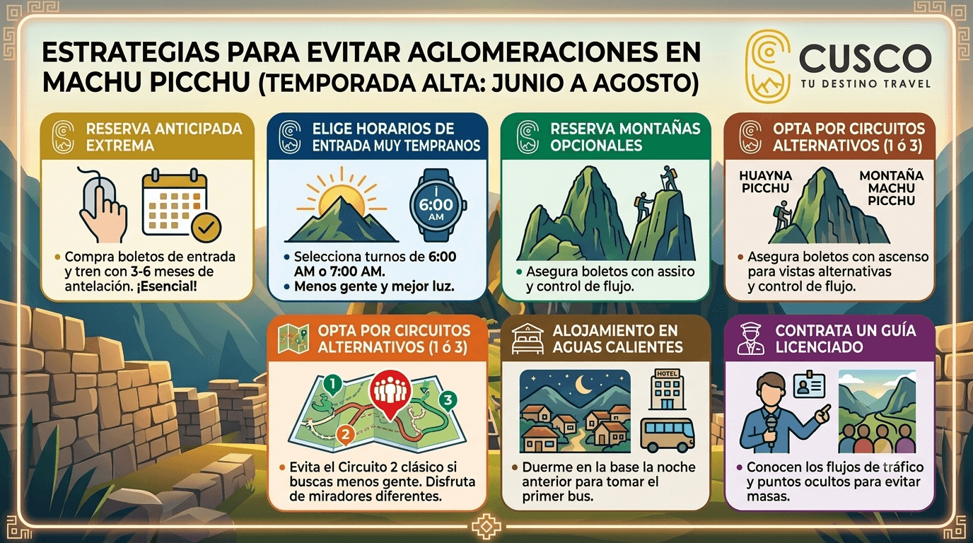 Machu Picchu en Temporada Alta (Junio-Agosto): Cómo Evitar Colas