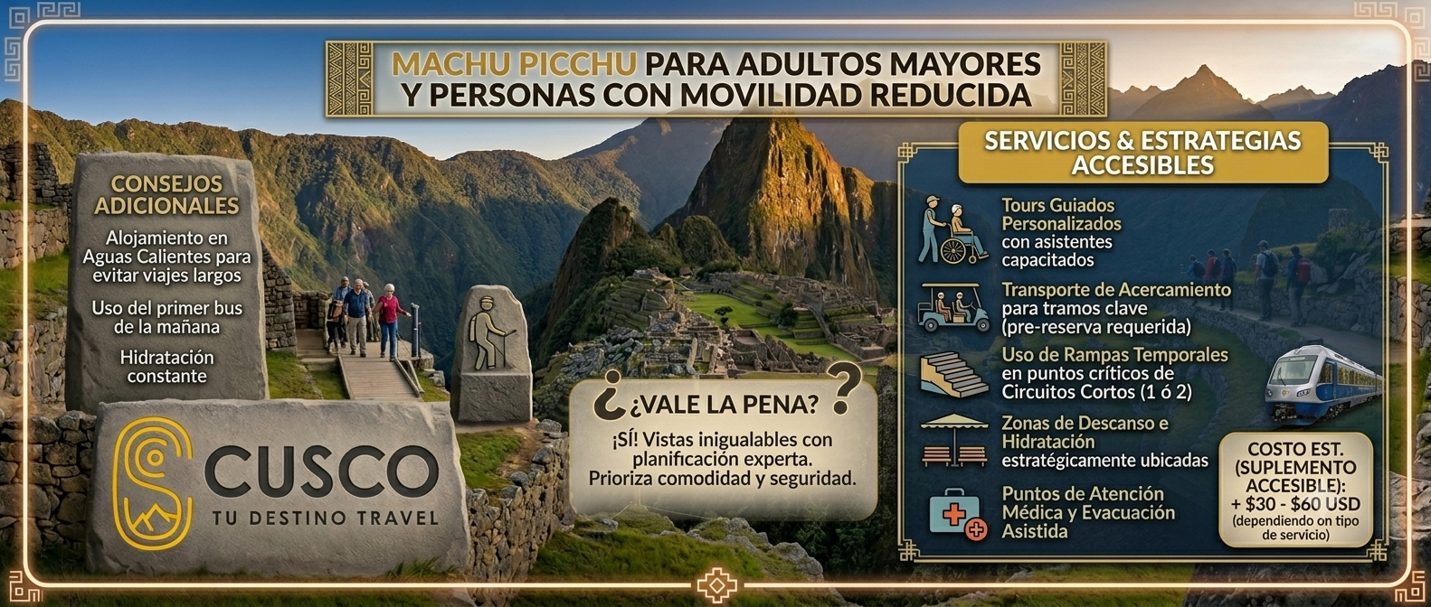 Machu Picchu Accesible: Guía para Adultos Mayores y Movilidad Reducida