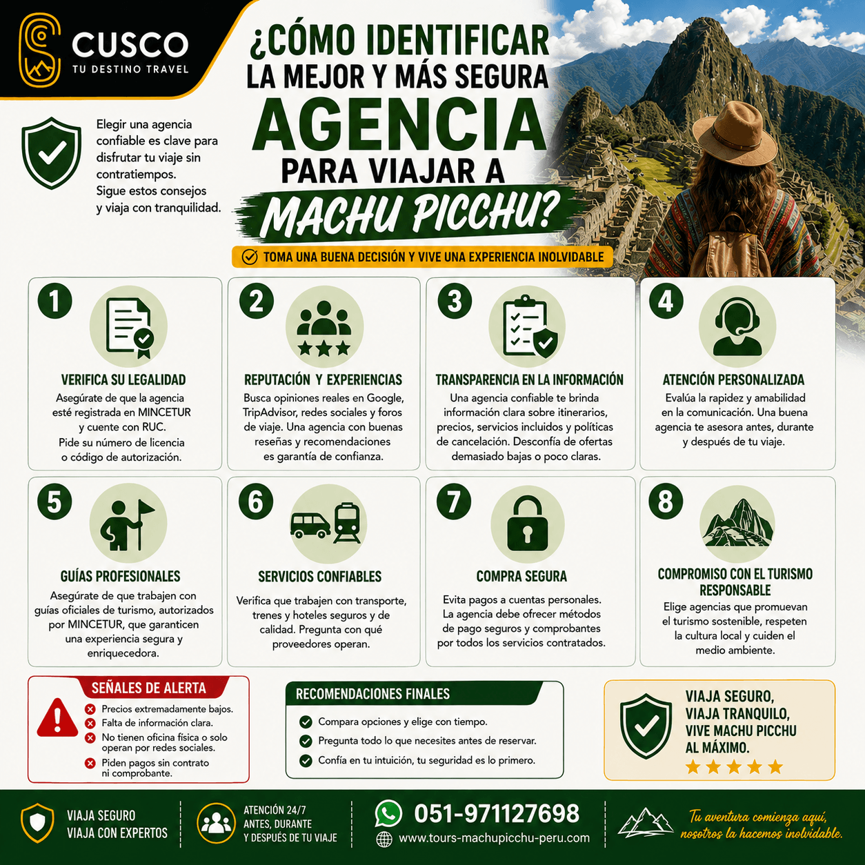 ¿Cómo saber si una agencia para Machu Picchu es segura?