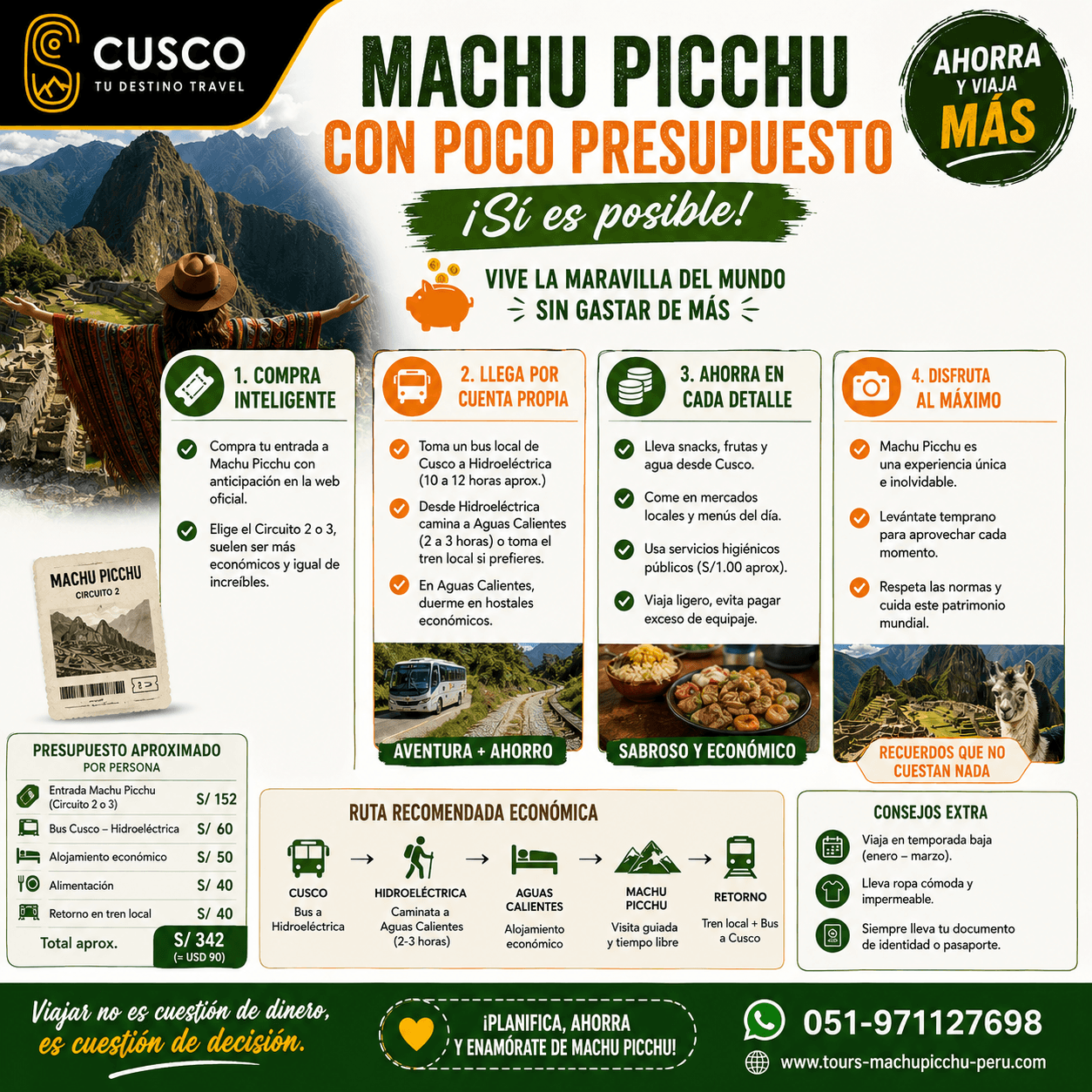Machu Picchu con poco presupuesto: Ahorra sin arriesgar tu viaje